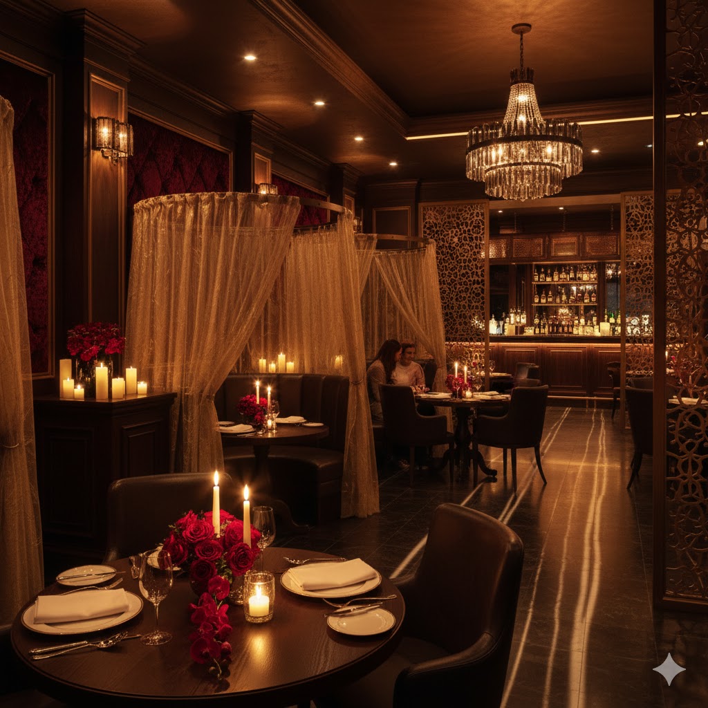 Luxe Intimate dan suasana romantis yang gelap dan temaram.